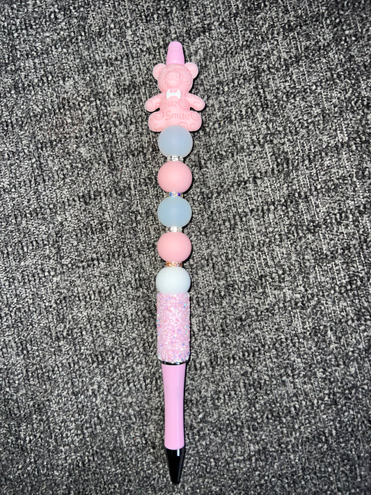 Teddy bear beaded pen
