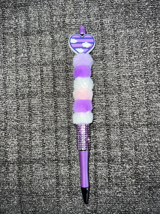 Heart beaded pen