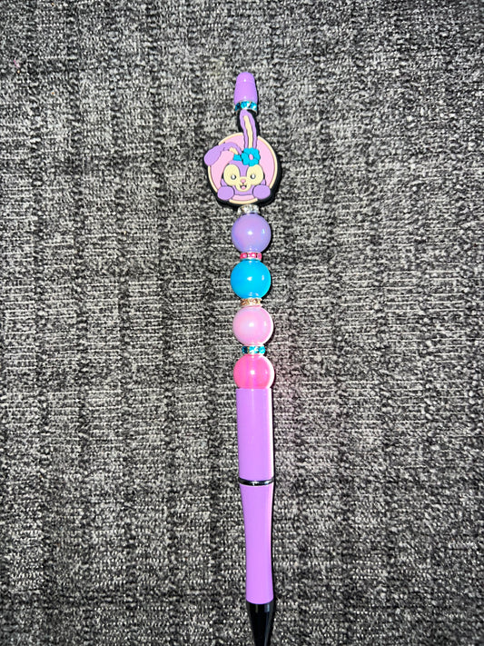 Bunny beaded pen