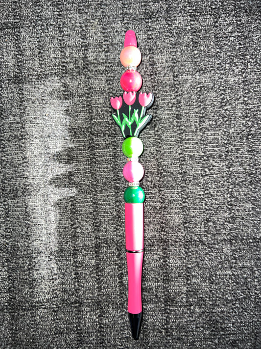 Flower beaded pen