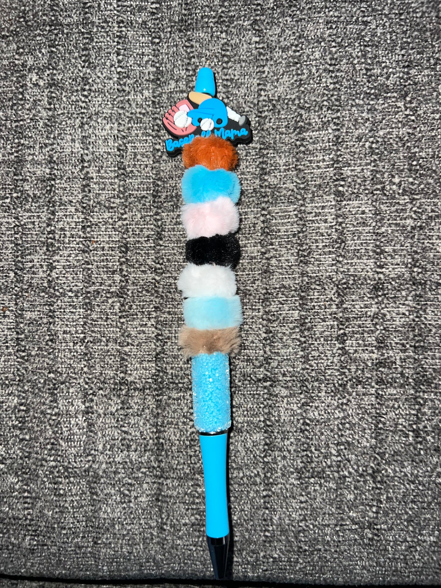 Baseball mama beaded pen
