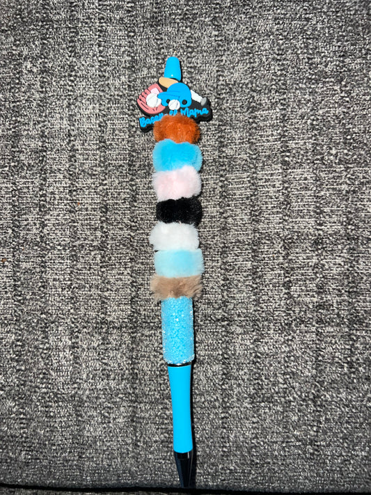 Baseball mama beaded pen